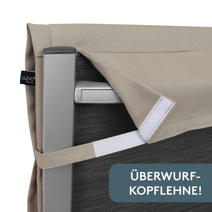Hochlehnerauflage 1er Set ALUTEX bequeme Sitzauflage für Gartenmöbel, Stuhlkissen für Klappstühle