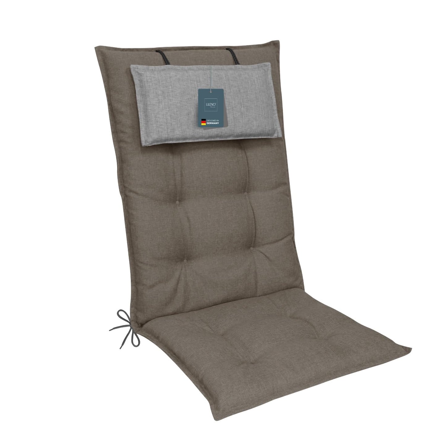 Hochlehnerauflage 1er Set MARBELLA - Gartenstuhl Auflage, bequeme Sitzauflage für Gartenmöbel, Stuhlkissen