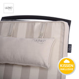 Liegenauflage mit Kopfkissen MARBELLA perfekt für Strandliegen, Sonnenliege Auflage, Gartenliege Auflage