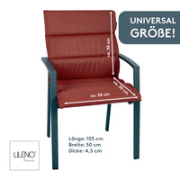 Polsterauflage Niedriglehner 1er Set, bequeme Sitzauflage für Gartenmöbel, Stuhlkissen