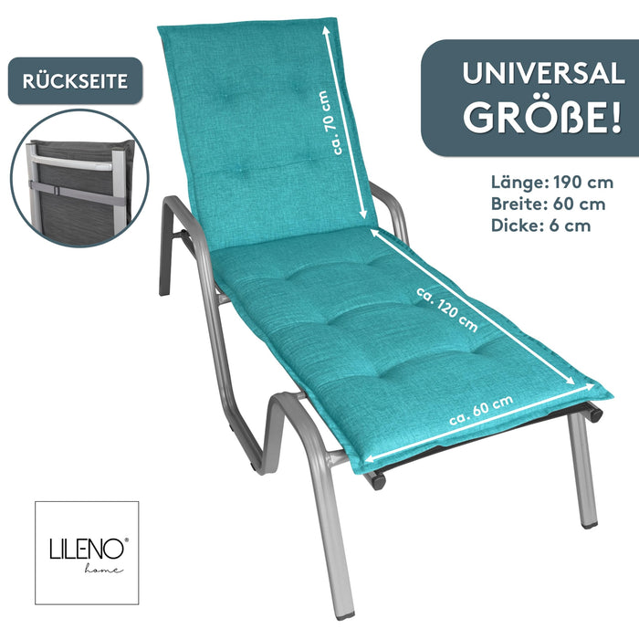 Liegenauflage FLORENCE TINO perfekt für Strandliege, Sonnenliege Auflage, Gartenliege Auflage