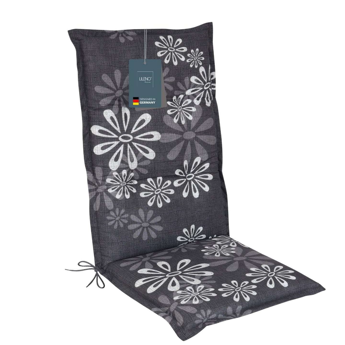 Hochlehnerauflage Gartenstuhl Auflage 1er Set FLORENCE, bequeme Sitzauflage für Gartenmöbel, Stuhlkissen