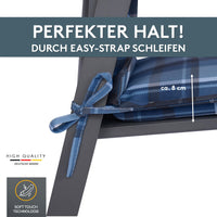 Hochlehnerauflage 1er Set MARBELLA - Gartenstuhl Auflage, bequeme Sitzauflage für Gartenmöbel, Stuhlkissen