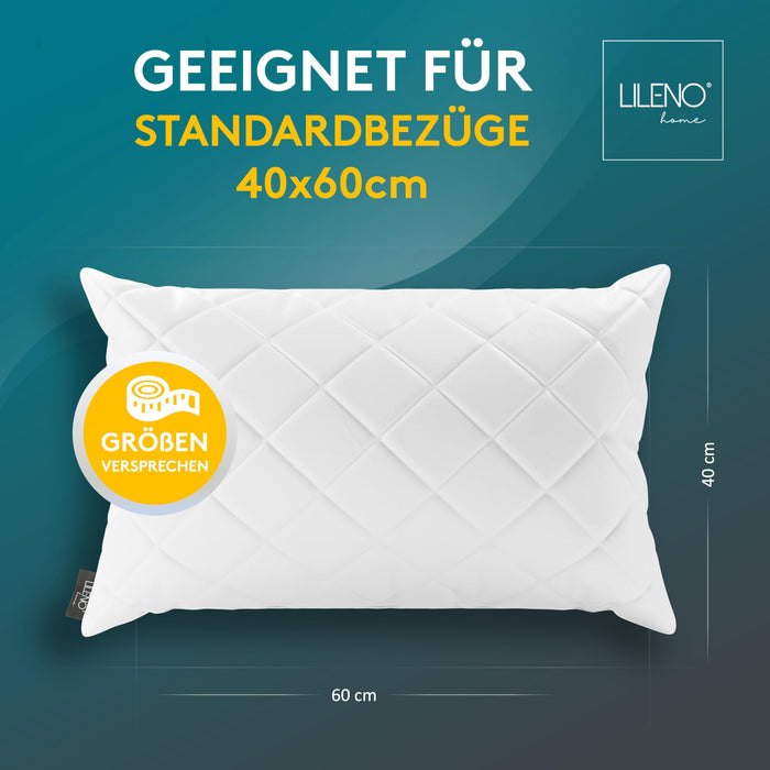 Kissenfüllung 2er Set- Rautenkissen geeignet für Allergiker, in verschiedenen Größen - Made in Germany