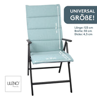 Hochlehnerauflage 1er Set ALUTEX bequeme Sitzauflage für Gartenmöbel, Stuhlkissen für Klappstühle