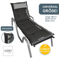 Liegenauflage MARBELLA perfekt für Strandliegen, Sonnenliege Auflage, Gartenliege Auflage
