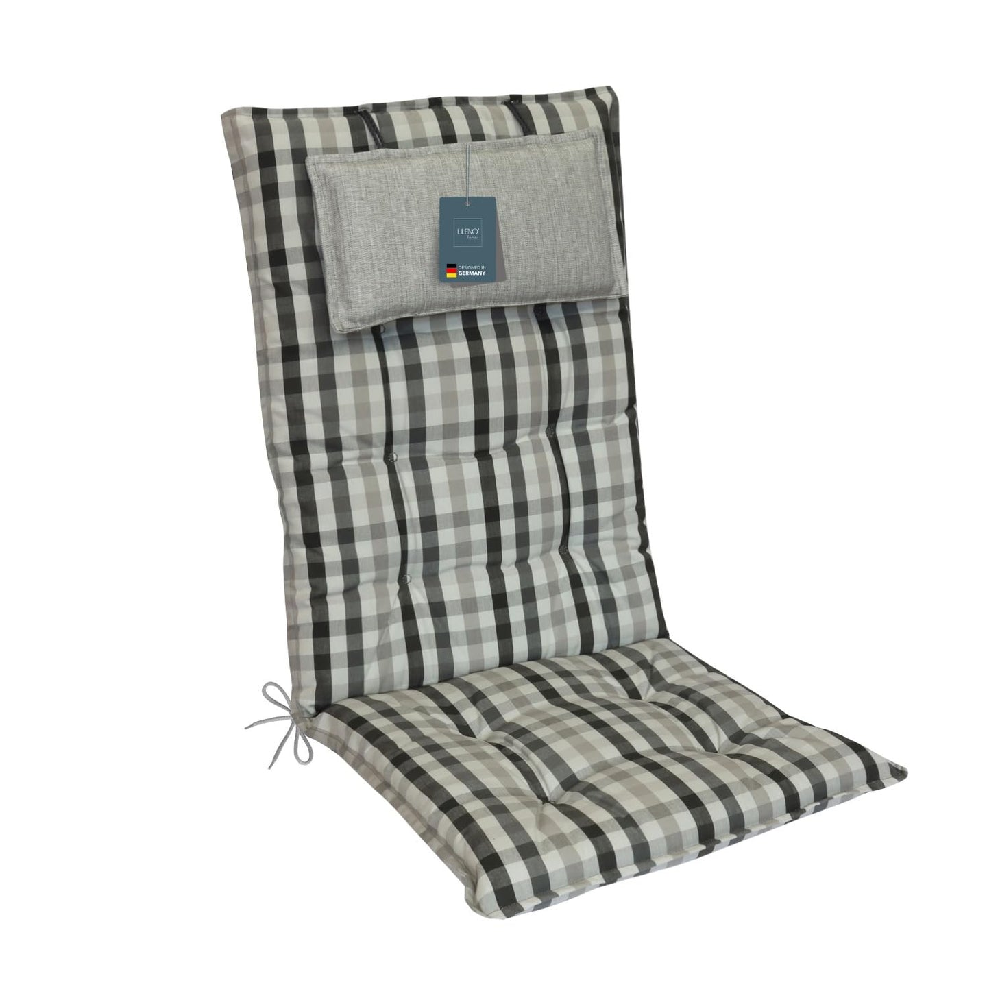 Hochlehnerauflage 1er Set MARBELLA - Gartenstuhl Auflage, bequeme Sitzauflage für Gartenmöbel, Stuhlkissen