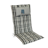 Hochlehnerauflage 1er Set MARBELLA - Gartenstuhl Auflage, bequeme Sitzauflage für Gartenmöbel, Stuhlkissen