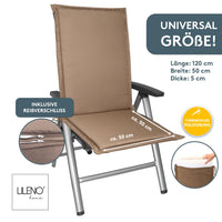 Hochlehnerauflage MIAMI - Gartenstuhl Auflage, bequeme Sitzauflage für Gartenmöbel, Stuhlkissen