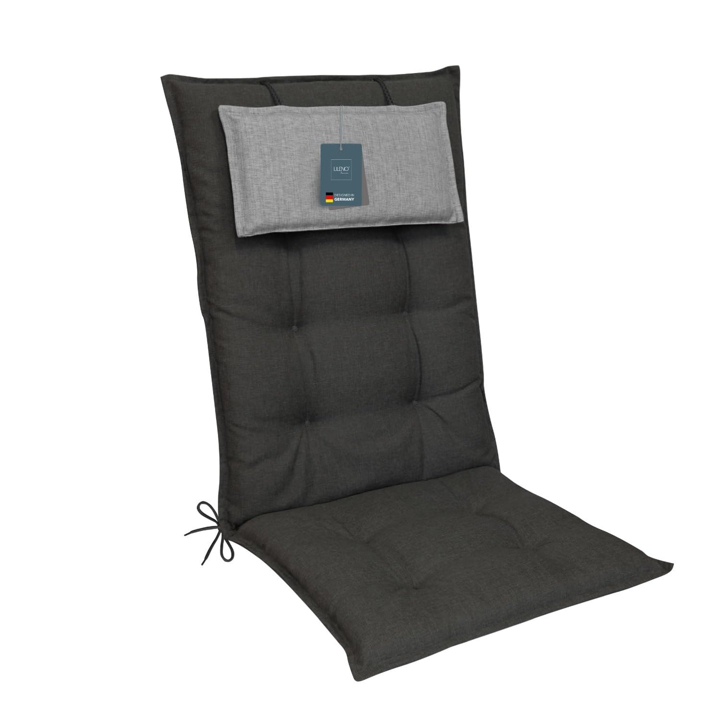 Hochlehnerauflage 1er Set MARBELLA - Gartenstuhl Auflage, bequeme Sitzauflage für Gartenmöbel, Stuhlkissen