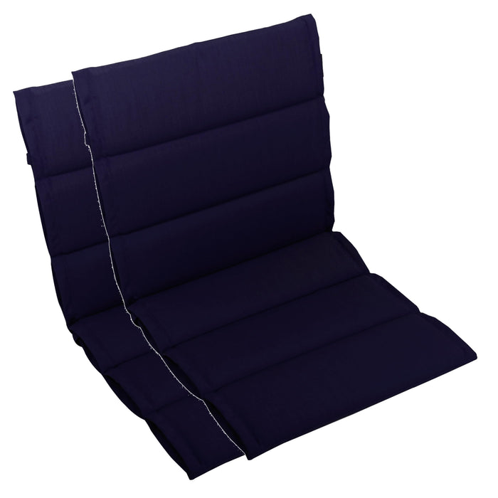 Polsterauflage Niedriglehner 2er Set, bequeme Sitzauflage für Gartenmöbel, Stuhlkissen