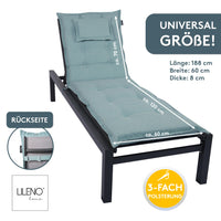 Liegenauflage MARBELLA perfekt für Strandliegen, Sonnenliege Auflage, Gartenliege Auflage