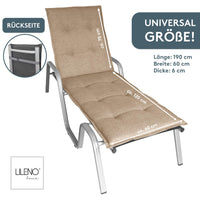 Liegenauflage FLORENCE TINO perfekt für Strandliege, Sonnenliege Auflage, Gartenliege Auflage