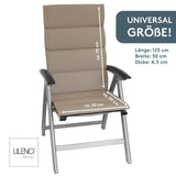 Hochlehnerauflage 2er Set ALUTEX bequeme Sitzauflage für Gartenmöbel, Stuhlkissen für Klappstühle