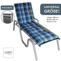 Sonnenliegenauflage FLORENCE, bequeme Sitzauflage für Gartenmöbel, Stuhlkissen