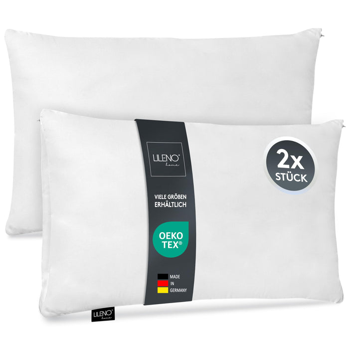 Microfaserkissen 2er Set - geeignet für Allergiker, in verschiedenen Größen - Made in Germany