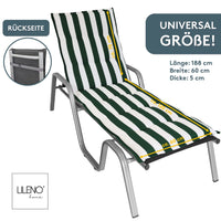 Sonnenliegenauflage FLORENCE, bequeme Sitzauflage für Gartenmöbel, Stuhlkissen