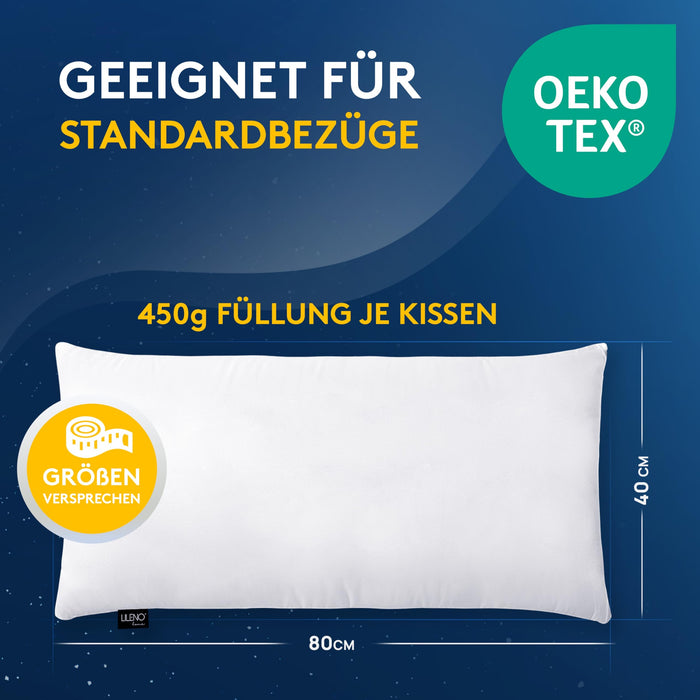 Microfaserkissen 6er Set - geeignet für Allergiker, in verschiedenen Größen - Made in Germany