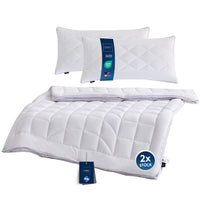 Premium 4-Jahreszeiten Bettdecke mit CoolComfort Klimanetz - in verschiedenen Größen und optional mit Kissen