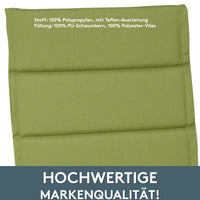 Hochlehnerauflage 2er Set ALUTEX bequeme Sitzauflage für Gartenmöbel, Stuhlkissen für Klappstühle