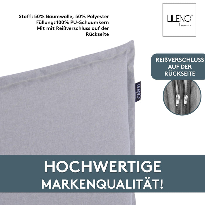 Hochlehnerauflage 1er Set MALTA - Gartenstuhl Auflage, bequeme Sitzauflage für Gartenmöbel, Stuhlkissen