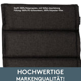 Hochlehnerauflage 1er Set ALUTEX bequeme Sitzauflage für Gartenmöbel, Stuhlkissen für Klappstühle