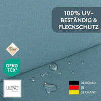 Hochlehnerauflage mit Kopfkissen 2er Set DUBAI - Gartenstuhl Auflage, bequeme Sitzauflage für Gartenmöbel, Stuhlkissen