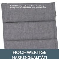 Hochlehnerauflage 1er Set ALUTEX bequeme Sitzauflage für Gartenmöbel, Stuhlkissen für Klappstühle