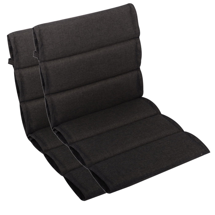 Polsterauflage Niedriglehner 2er Set, bequeme Sitzauflage für Gartenmöbel, Stuhlkissen