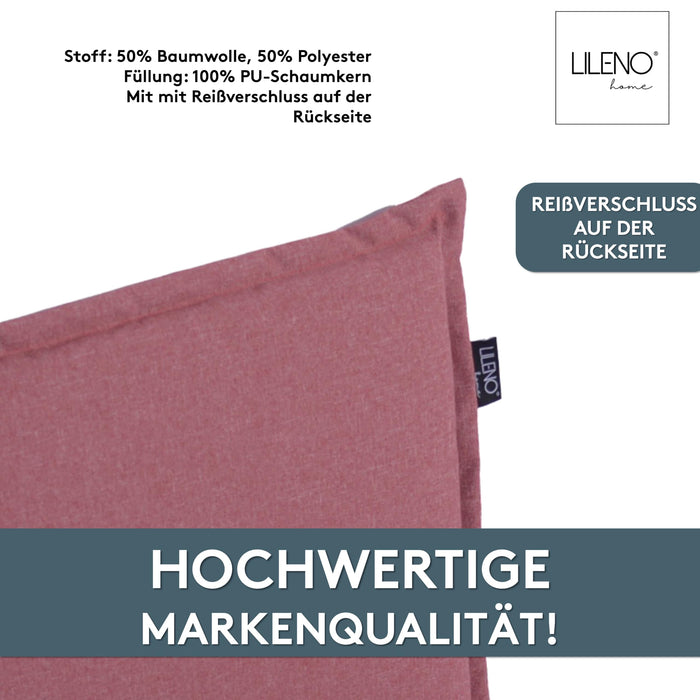 Niedriglehnerauflage 1er Set MALTA - Gartenstuhl Auflage, bequeme Sitzauflage für Gartenmöbel, Stuhlkissen