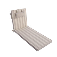 Liegenauflage mit Kopfkissen MARBELLA perfekt für Strandliegen, Sonnenliege Auflage, Gartenliege Auflage