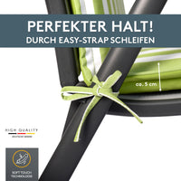 Hochlehnerauflage 1er Set MALTA - Gartenstuhl Auflage, bequeme Sitzauflage für Gartenmöbel, Stuhlkissen