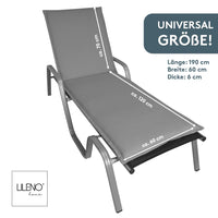 Liegenauflage MALTA perfekt für Strandliege, Sonnenliege Auflage, Gartenliege Auflage