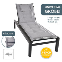 Liegenauflage MARBELLA perfekt für Strandliegen, Sonnenliege Auflage, Gartenliege Auflage