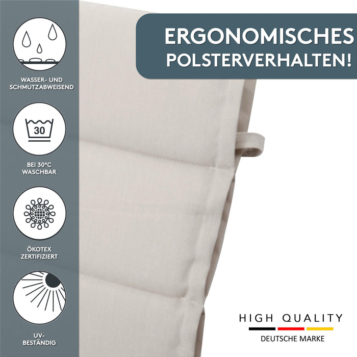 Liegenauflage perfekt für Strandliege, Sonnenliege Auflage, Gartenliege Auflage
