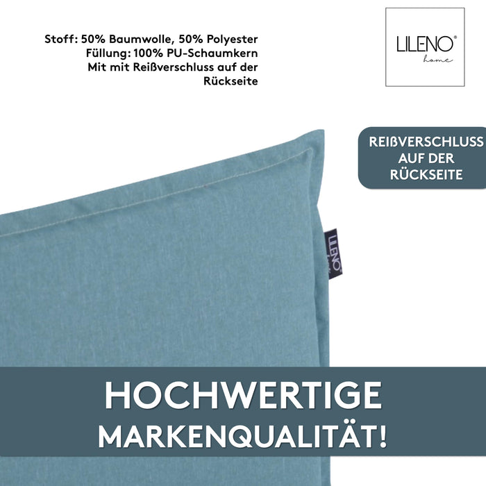 Niedriglehnerauflage 1er Set MALTA - Gartenstuhl Auflage, bequeme Sitzauflage für Gartenmöbel, Stuhlkissen