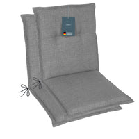 Niedriglehnerauflage 2er Set FLORENCE TINO - Gartenstuhl Auflage, bequeme Sitzauflage für Gartenmöbel, Stuhlkissen