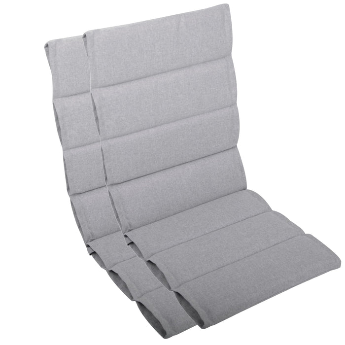 Hochlehnerauflage 2er Set ALUTEX bequeme Sitzauflage für Gartenmöbel, Stuhlkissen für Klappstühle
