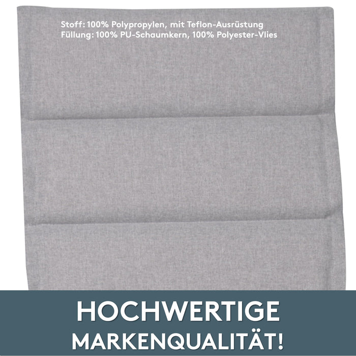 Hochlehnerauflage 2er Set ALUTEX bequeme Sitzauflage für Gartenmöbel, Stuhlkissen für Klappstühle