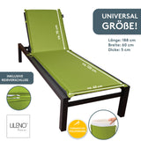 Liegenauflage MIAMI perfekt für Strandliege, Sonnenliege Auflage, Gartenliege Auflage