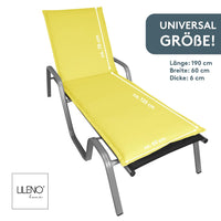 Liegenauflage MALTA perfekt für Strandliege, Sonnenliege Auflage, Gartenliege Auflage