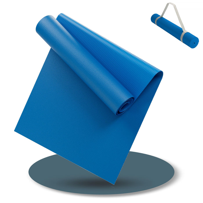 Yogamatte Gymnastikmatte 180x60 cm inkl. Tragegurt, rutschfeste Fitnessmatte
