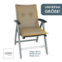 Polsterauflage Niedriglehner 1er Set, bequeme Sitzauflage für Gartenstühle, Stuhlkissen
