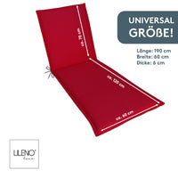 Liegenauflage MALTA perfekt für Strandliege, Sonnenliege Auflage, Gartenliege Auflage
