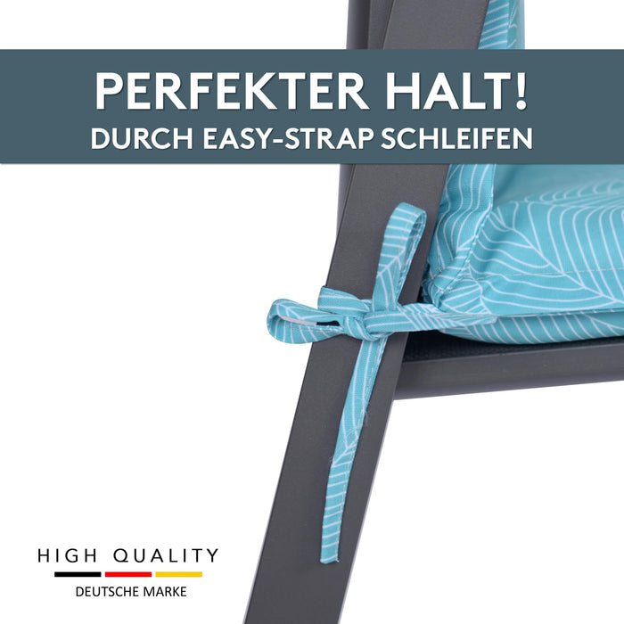 Polsterauflage Niedriglehner 1er Set, bequeme Sitzauflage für Gartenstühle, Stuhlkissen
