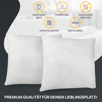 Kissenfüllung Vlieskissen 2er Set in verschiedenen Größen - Made in Germany