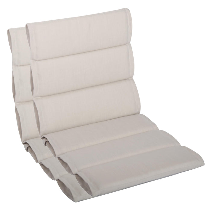 Polsterauflage Niedriglehner 2er Set, bequeme Sitzauflage für Gartenmöbel, Stuhlkissen