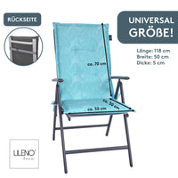 Hochlehnerauflage Gartenstuhl Auflage 1er Set FLORENCE, bequeme Sitzauflage für Gartenmöbel, Stuhlkissen