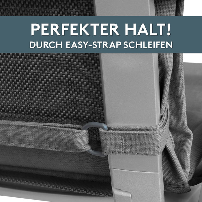 Hochlehnerauflage 2er Set ALUTEX bequeme Sitzauflage für Gartenmöbel, Stuhlkissen für Klappstühle