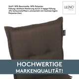 Niedriglehnerauflage 1er Set MARBELLA - Gartenstuhl Auflage, bequeme Sitzauflage für Gartenmöbel, Stuhlkissen